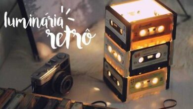 Como fazer LUMINÁRIA DE FITAS VINTAGE