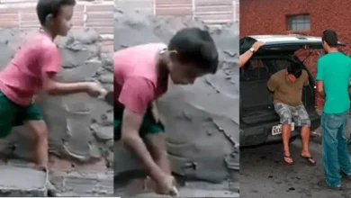 Conselho Tutelar pede a prisão de pai que gravou vídeo ensinando a profissão de pedreiro ao filho