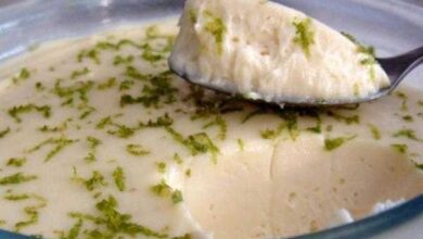 Delicioso e refrescante mousse de limão d