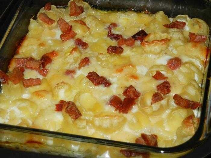 Macarrão com Queijo e Bacon