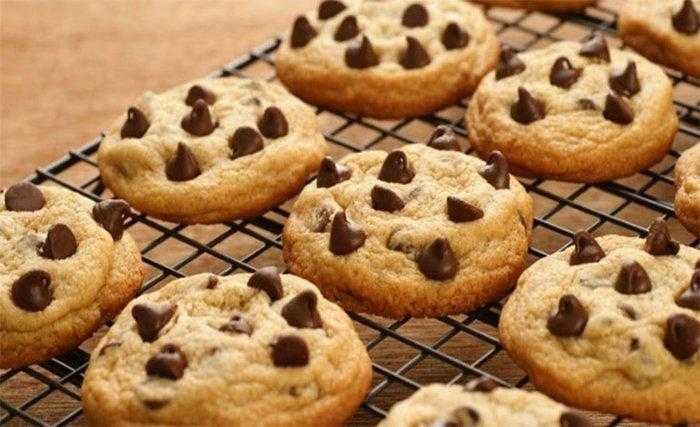 Receita de cookies com gota de chocolate
