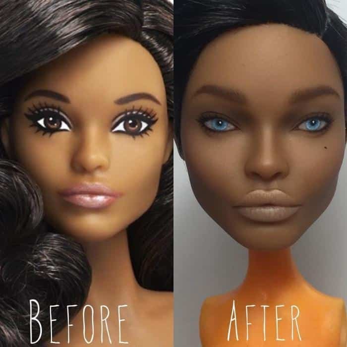 1596918531 551 Artista retira a maquiagem de bonecas e as recria com