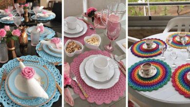 19 Ideias de sousplat de crochê maravilhosos