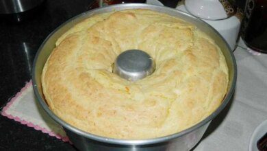 Receita de bolo de pão de queijo fácil