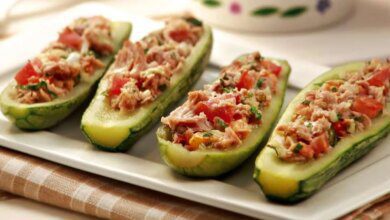 Abobrinha Recheada com Atum Bau das RECEITAS