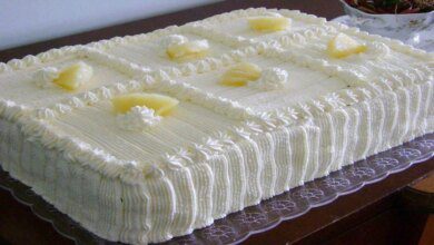 Bolo gelado de abacaxi maravilhoso