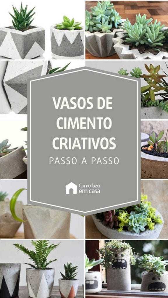 Como fazer vaso de cimento