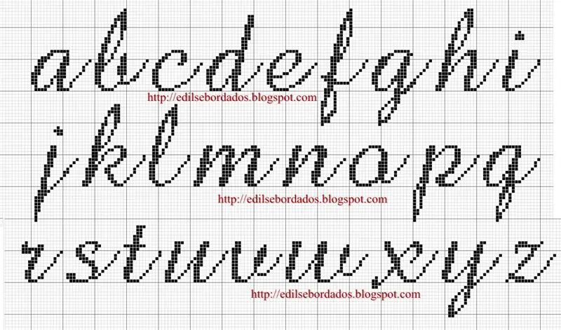 monograma ponto cruz facil