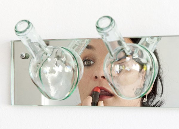 garrafa de vidro cortada espelho garrafa de vidro cortada espelho