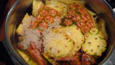 agua da casca de abacaxi com cha verde para perder barriga e peso