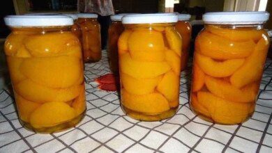 receita de compota de pessego