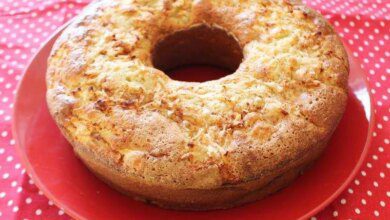 Receita de bolo de iogurte e maçã