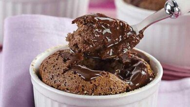 Receita de suflê de chocolate com calda