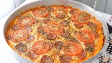 Pizza caseira de liquidificador maravilhosa e pratica