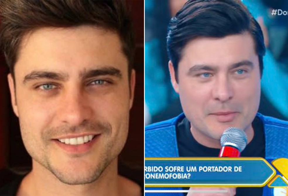 Antes e depois de Guilherme Leicam — Foto: Reprodução/Instagram e Reprodução/SBT