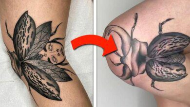 20 tatuagens incríveis e criativas que mudam com o movimento do corpo