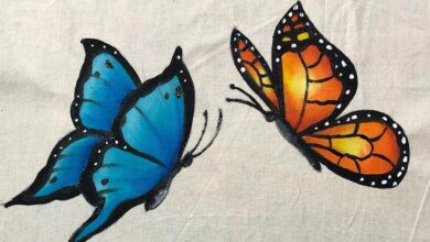 Aprenda a Pintar Borboletas em Tecido