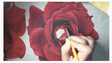 Aprenda a Pintar Rosas Vermelhas de Frente