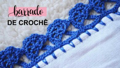 Barrado De Crochê Para Canhoto
