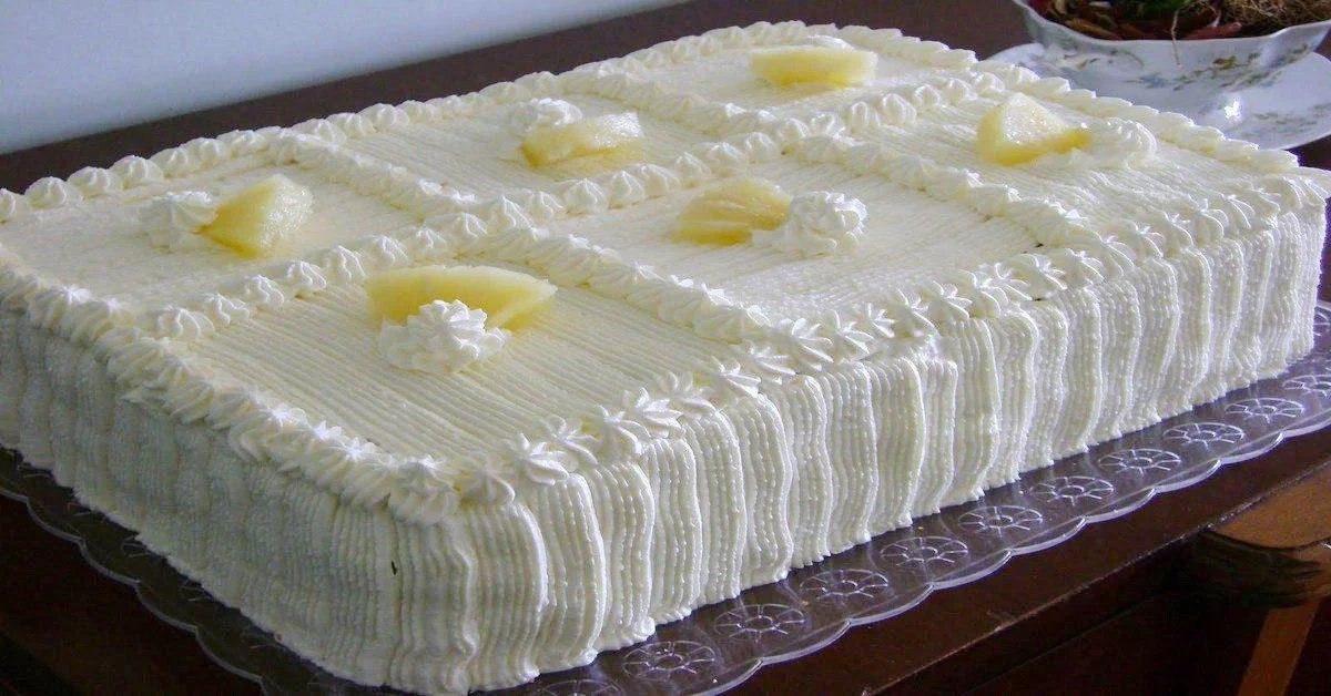 bolo gelado de abacaxi maravilhoso Bolo gelado de abacaxi maravilhoso