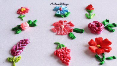 Bordado para Iniciantes: 9 Flores Bordadas com Fitas