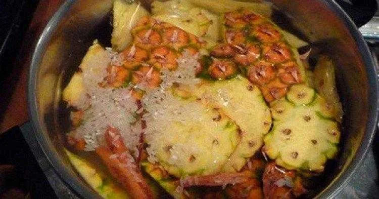 agua da casca de abacaxi com cha verde para perder barriga e peso