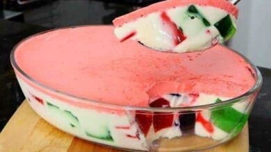 Gelatina especial com mousse uma sobremesa fácil e saborosa