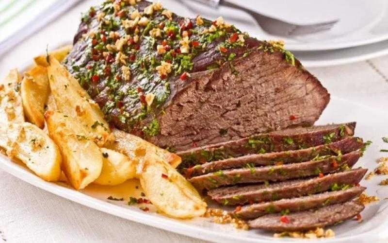 maminha assada ao manjericao bem suculenta Maminha assada ao manjericão bem suculenta e