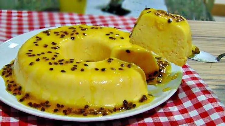 pudim de geladeira de maracuja Pudim de Geladeira de Maracujá d