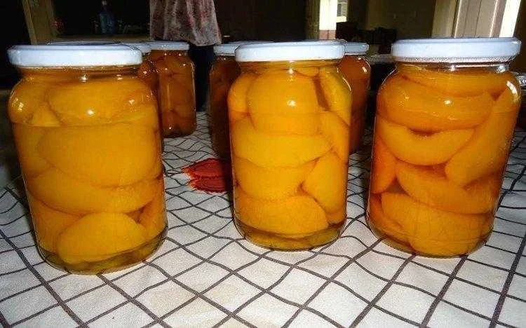 receita de compota de pessego