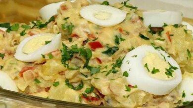 Salada Simples de Batata com Bacon