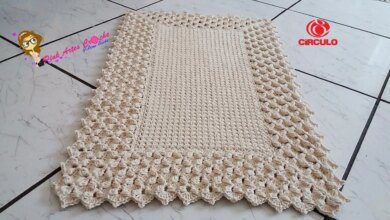 Tapete de crochê perola do oriente