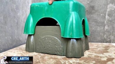 Vaso de Cimento Para Plantas Usando um Banquinho como Molde