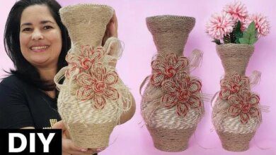 Vaso De Garrafa Pet E Juta